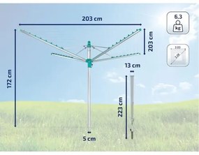 Leifheit LINOMATIC Easy 500 85286 vonkajší sušiak