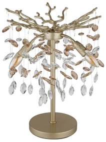 Globo 64138TG - Stolná lampa QUEENA 3xE14/40W/230V zlatá