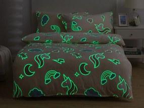 XPOSE® Mikroplyšové obliečky DUHA Exclusive (svietiaci efekt)