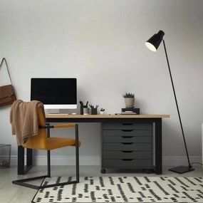 Brilo - Stojacia lampa 1xE27/10W/230V čierna