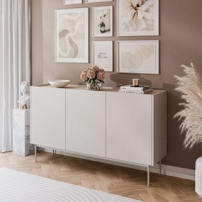 KOMODA LUCCA TROJDVEROVÁ KAŠMÍR / DUB LINEA 144 cm