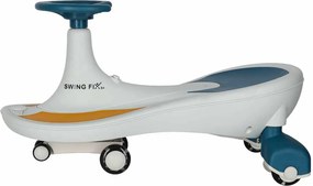 KIK Gravitačné vozidlo Swing Fix S4 s LED kolesami a hudbou, 76 cm, modro-biela