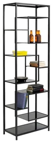 Loft policový regál čierny 195x60 cm