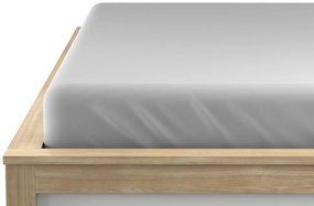 Napínacia plachta z mikrovlákna svetlo sivá 160 x 200 cm