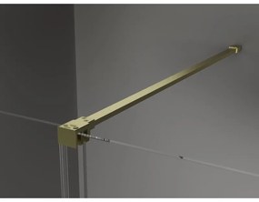 Mexen Velar, sprchový kút s posuvnými dverami 120 x 85 cm, 8mm šedé sklo, zlatá matná, 871-120-085-41-55