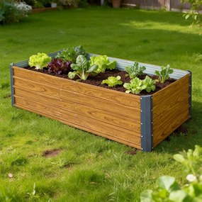 Vyvýšený záhradný záhon BestBerg VZ-800RW / 800 l / 180 x 90 x 47 cm / dekor dreva
