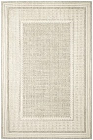 Koberec Cotton C117 rám, krémový / sivý