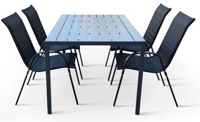 Noela Záhradný jedálenský set Viking L + 4x kovová stolička Ramada