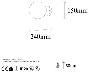 Nástenné svietidlo v bielej a bronzovej farbe ø 15 cm Atmaca – Opviq lights