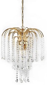 ONLI - Luster na reťazi PIOGGIA 3xE14/6W/230V zlatá