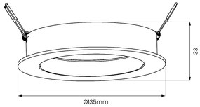 Podhľadové svietidlo Redondo, 1x čierne kovové tienidlo, b