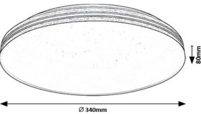 Rabalux 71177 - LED Stropné svietidlo OSCAR LED/18W/230V 3000K pr. 34 cm