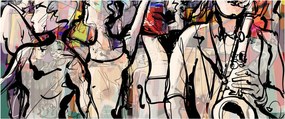Obraz - Jazzová noc (120x50 cm)