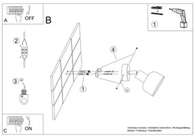 Nástenné svietidlo Elba, 1x čierne kovové tienidlo (možnosť polohovania)