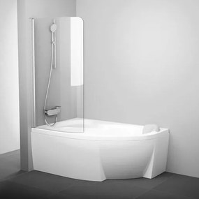 Ravak Rosa vanová zástěna 150x85 cm satin 7qlm0u00y1 CVSK1140150ROTSL