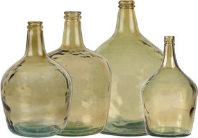 Jantárová sklenená váza z recyklovaného skla 4L - Ø19*31cm