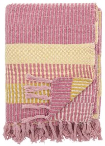 Bloomingville Prehoz z recyklovanej bavlny Isnel Pink 130 × 160 cm