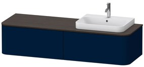 DURAVIT Happy D.2 Plus závesná skrinka pod umývadlo pod dosku (umývadlo vpravo), 2 zásuvky, 1600 x 550 x 354 mm, nočná modrá matná lakovaná, HP4944R9898