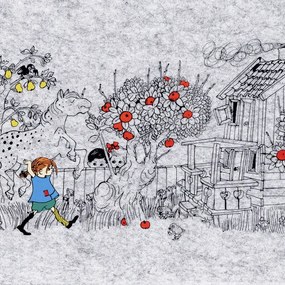 Úložný kôš Pippi The way home 33x33cm