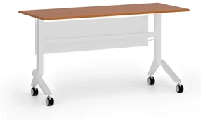 Mobilný stôl PRIMO MOVE, 1400 x 600 mm, biela podnož, čerešňa