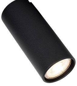 Moderné stropné bodové svetlo čierne 2-žiarovkové nastaviteľné - Renna