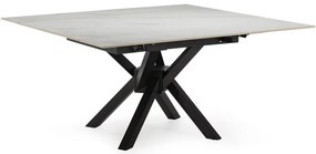 Rozkladací jedálenský stôl s prídavnou doskou s doskou z kameňa 90x150 cm Arlene – Marckeric