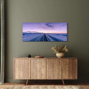 Obraz cesty v zime (120x50 cm)