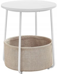 Dekorstudio Príručný stolík biely - LET223W10
