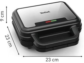Tefal - Hriankovač ULTRA COMPACT 3v1 700W/230V čierna/chróm