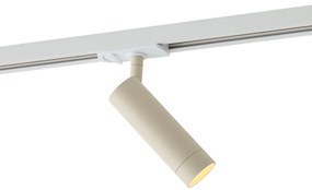 Moderný reflektor béžový s bielym adaptérom pre 1-fázový koľajnicový systém GU10 35mm - Iconic Jeana Luxe