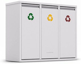 Klarstein Ordnungshüter 3, odpadkový kôš, 45 litrov, 3 recyklačné koše, nástenná inštalácia