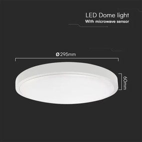 LED Kúpeľňové stropné svietidlo so senzorom LED/18W/230V IP44 6500K pr. 29 cm+DO