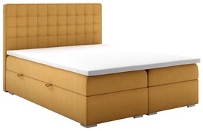 Manželská posteľ Boxspring 160 cm Candy (horčicová) (s úložným priestorom). Vlastná spoľahlivá doprava až k Vám domov. 1020240