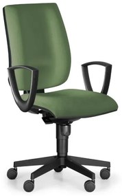 Antares Kancelárska stolička FIGO s podpierkami rúk, synchrónna mechanika, zelená