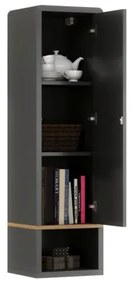 Skriňa s otvorenou policou FRED antracit/dub artisan