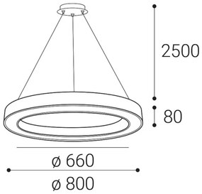 LED2 - LED Stmievateľný luster na lanku SATURN LED/60W/230V 3000K/4000K biela