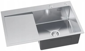 Erga HD, 1-komorový oceľový drez 780x490x210 mm, pravý, oceľová, ERG-MLS-HD7849R