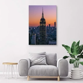 Gario Obraz na plátne Empire State Building pri západe slnka Rozmery: 60 x 90 cm