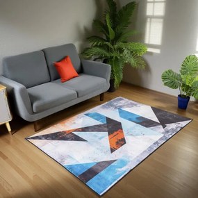 Protišmykový koberec NOVO mramor / trojuholníky