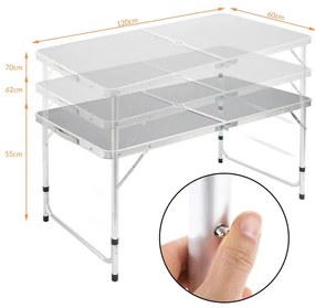 InternetovaZahrada Kempingový set 5-dielny - sivý