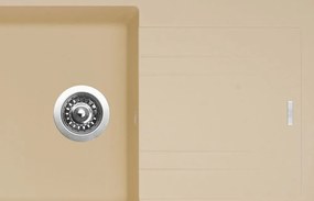Granitový drez s odkvapom Sinks Linea 780 N, sahara