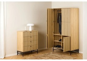 Šatníková skriňa v dekore duba v prírodnej farbe 99x200x60 cm Albany – Actona