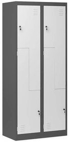 Skriňa Julia kovová antracit/biela