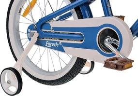 RoyalBaby Roztomilý mestský detský bicykel s košíkom Eurocle 18 palcov RB18B-38 modrý