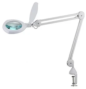 HADEX LED Stmievateľná stolná lampa s lupou a klipom LED/8W/12/230V HD0438