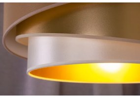 Duolla - Prisadený luster KOBO 1xE27/15W/230V pr. 45 cm medená/zlatá/biela