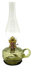 Floriánova huť Petrolejová lampa MONIKA 34 cm lesná zelená FL0019