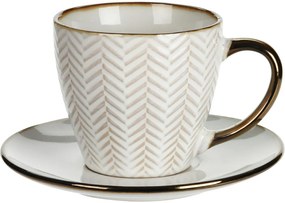 Keramická šálka s podšálkou Queen 210 ml