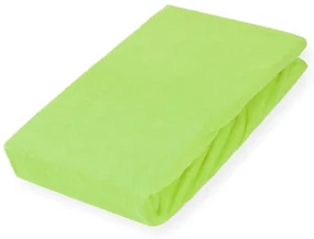 Froté napínacie prestieradlo FR-019 Žiarivo zelené 90 x 200 - výška 20 cm