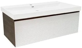 Kúpeľňová skrinka s umývadlom Naturel Monza 99x30x45 cm orech mat MONZA100WNU4